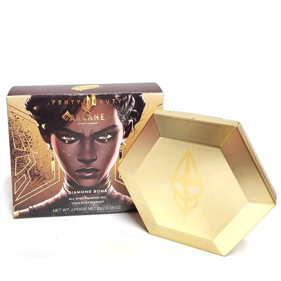Fenty X Arcane Collection Diamond Bomb All-Over Diamond Veil Golden Rul'r NIB - Picture 5 of 15